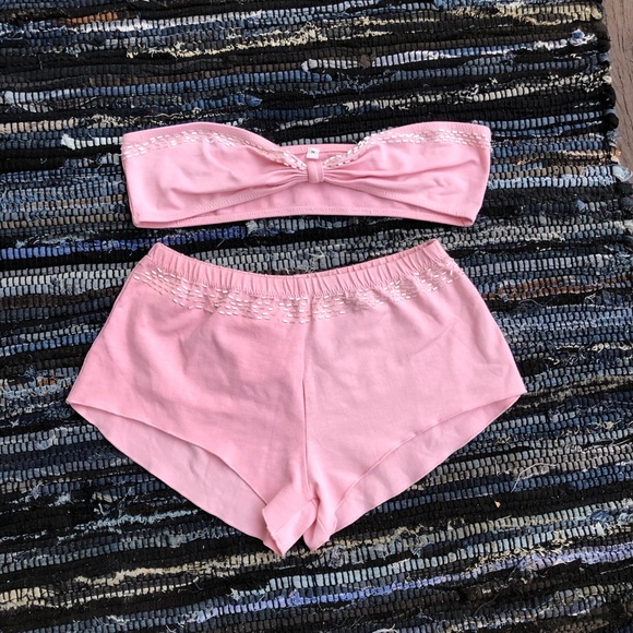 Hunza G Pink 3 piece Bikini Swimsuit LAST ONE - Picture 4 of 11
